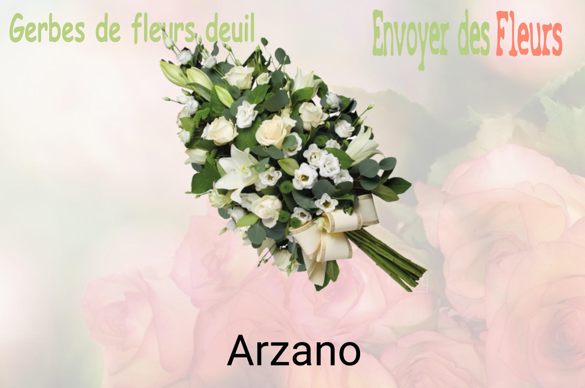 Gerbe de fleurs de deuil livrée à Arzano